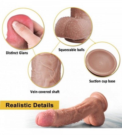 Dildos Realistic Dildo- 10 Inch Dual-Density Silicone Huge Penis with Strong Suction Cup for Hands-Free Play Flexible Dong fo...