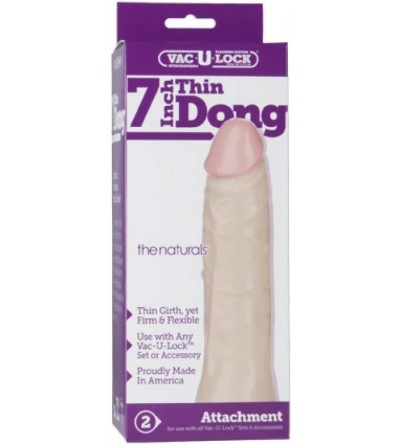 Dildos Thin Natural Dong 7 inch Flesh Dildo - C311296NC6T $28.00