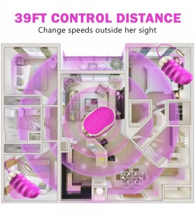 Vibrators Silicone Bullet Vibrator - Remote Control Vibrating Egg- Waterproof - Rose - CC18QSDEORR $32.99