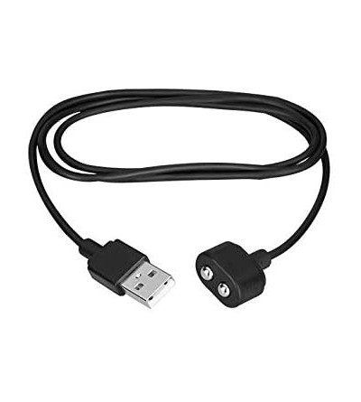 Vibrators USB Magnetic Charging Cable - Compatible with Rechargeable Toys (Black) - Black - CY18HSHS6NL $22.27