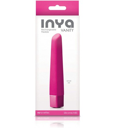 Vibrators INYA - Vanity Compact Rechargeable Flexible Angled Tip Vibe - Sextoy for Women (Pink) - Pink - CM18TXS6NE4 $45.93