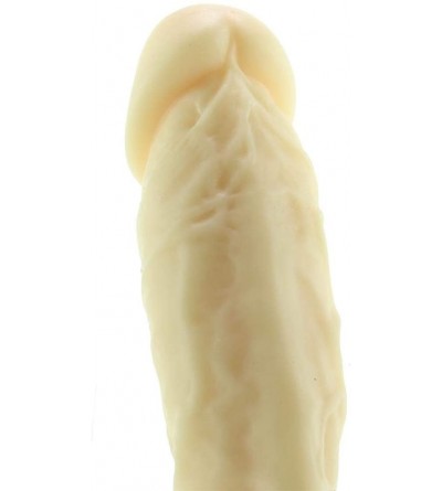 Dildos Colours Pleasures Dong 7" Non-Vibrating Silicone Suction-Cup (White/Beige) - White/Beige - CS193K76K63 $60.69