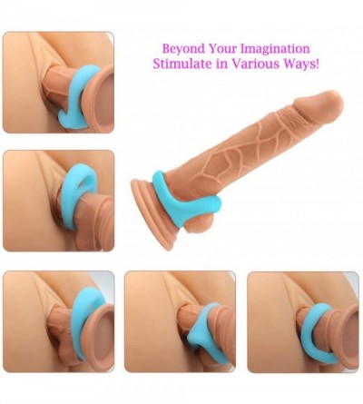 Penis Rings Fluorescent Dual Holes Silicone Cock Ring Smooth Soft Penis Ring Stimulate Dick Stay Stronger Harder Longer Adult...