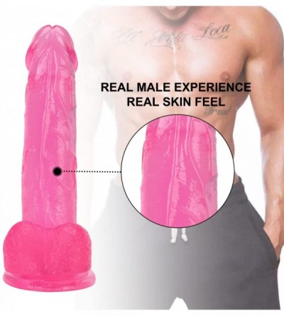 Dildos 7.9 Inch Realistic Dildo With Strong Suction Cup For Hand-Free Tpe Lifelike Adult Sex Toy Cock/Penis For Vaginal g-Spo...
