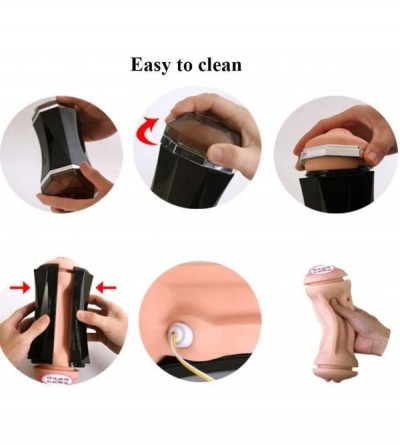 Male Masturbators Automatic Piston Telescopic Rotating Hands-Free Sexual Multi Speeds Rechargeable Heated Pleasure Toy for Me...