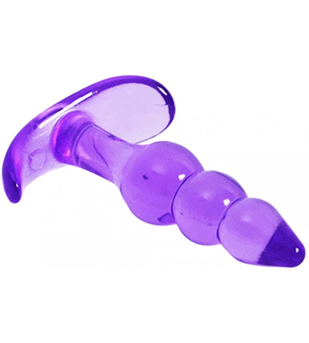 Dildos Silicone Anal Butt Plug G-Spot Stimulation Suction Cup Jelly Dildo Anal Sex Toys - Purple - C2194LDT5NS $18.18