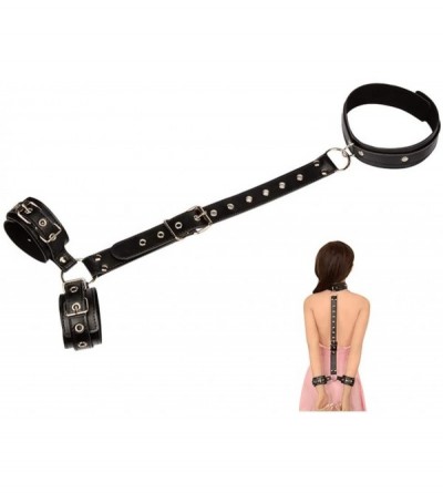 Restraints Leather Adjustable Yoga Strap - Correcting The Waist (Black) - CP18Y8E680Y $42.21