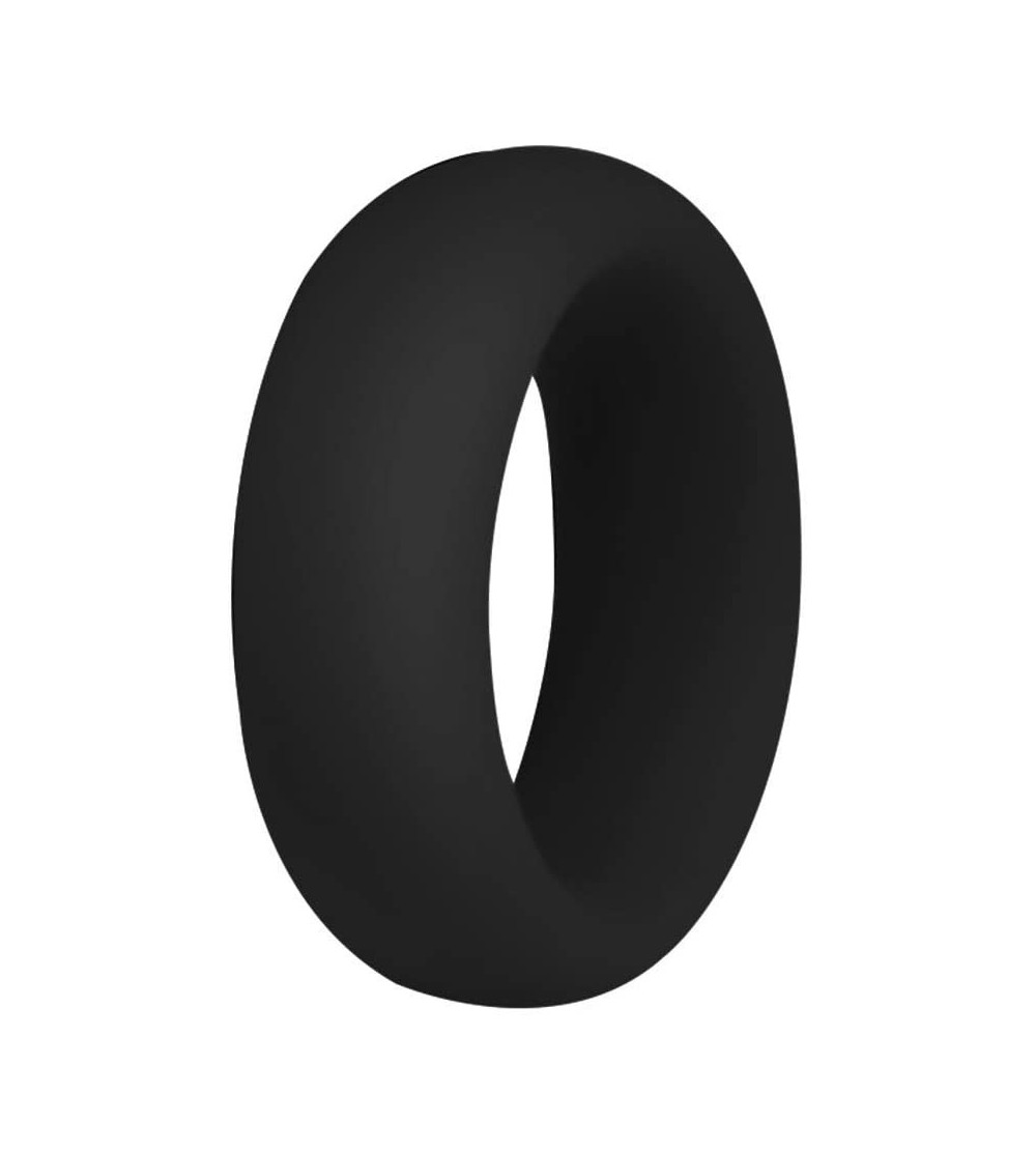 Penis Rings Adult Male Enhancer Ejaculation Delay Penis Cock Ring Soft Silicone Sex Toy - Black 4.5cm - CK18WUQ6CYZ $21.68