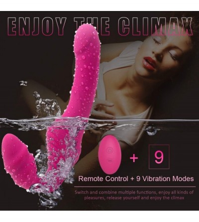 Vibrators A-dult Female Remote Control Vibrating Strapless Strap On Double Penetration for Game Toy Massager Best Festival Gi...