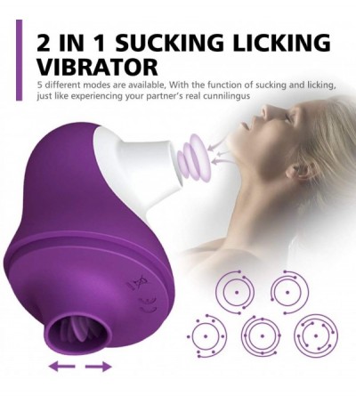 Vibrators 2 in 1 Clitoral Sucking & Licking Tongue Vibrator for Clit Nipple Stimulation- Clitoris Vibrators Sucker Stimulator...