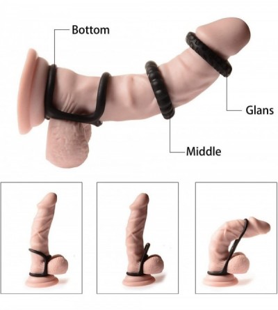 Penis Rings Penis Ring Set for Couples Sex- Cock Rings Set Sex Toy for Men with Premium Stretchy Silicone for Longer Harder S...