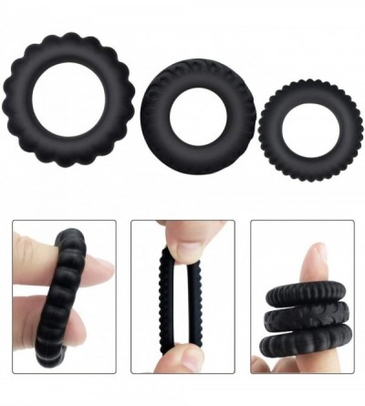 Penis Rings Penis Ring Set for Couples Sex- Cock Rings Set Sex Toy for Men with Premium Stretchy Silicone for Longer Harder S...