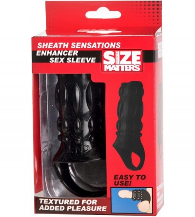 Vibrators Sheath Sensations Enhancer Sex Sleeve- Black (ae288-black) - CD11V1IIG17 $11.88