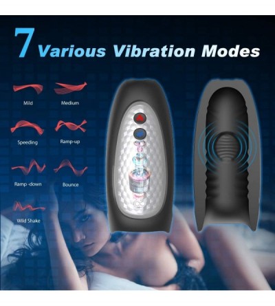 Male Masturbators Male Masturbator Penis Training Cup with Heating Function - Male Vibrator Penis Glans Trainer Massager Mast...