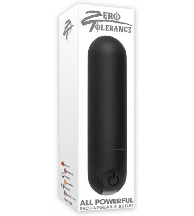 Vibrators Zero Tolerance All Powerful Rechargeable Bullet Vibrator - Black with Free Bottle of Adult Toy Cleaner - C618CZH5CZ...