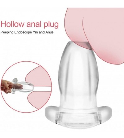 Anal Sex Toys Anal Plug-Male Female Hollow Anus Butt Plug Anal Speculum Dilator Device Adult Sex Toy - Clear - CX199KY3K74 $5.34