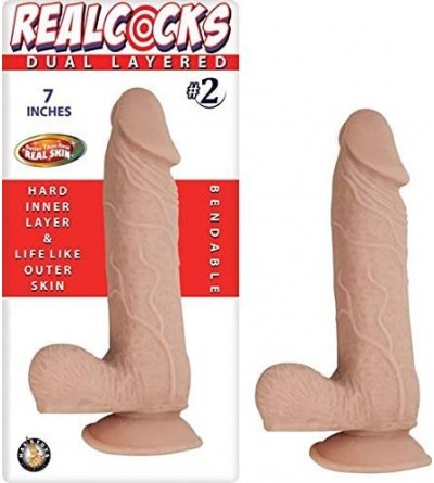 Dildos Real Cocks Dual Layered- No.2 Flesh- 7 Inch - No.2 Flesh - CB18E2U72T2 $29.41