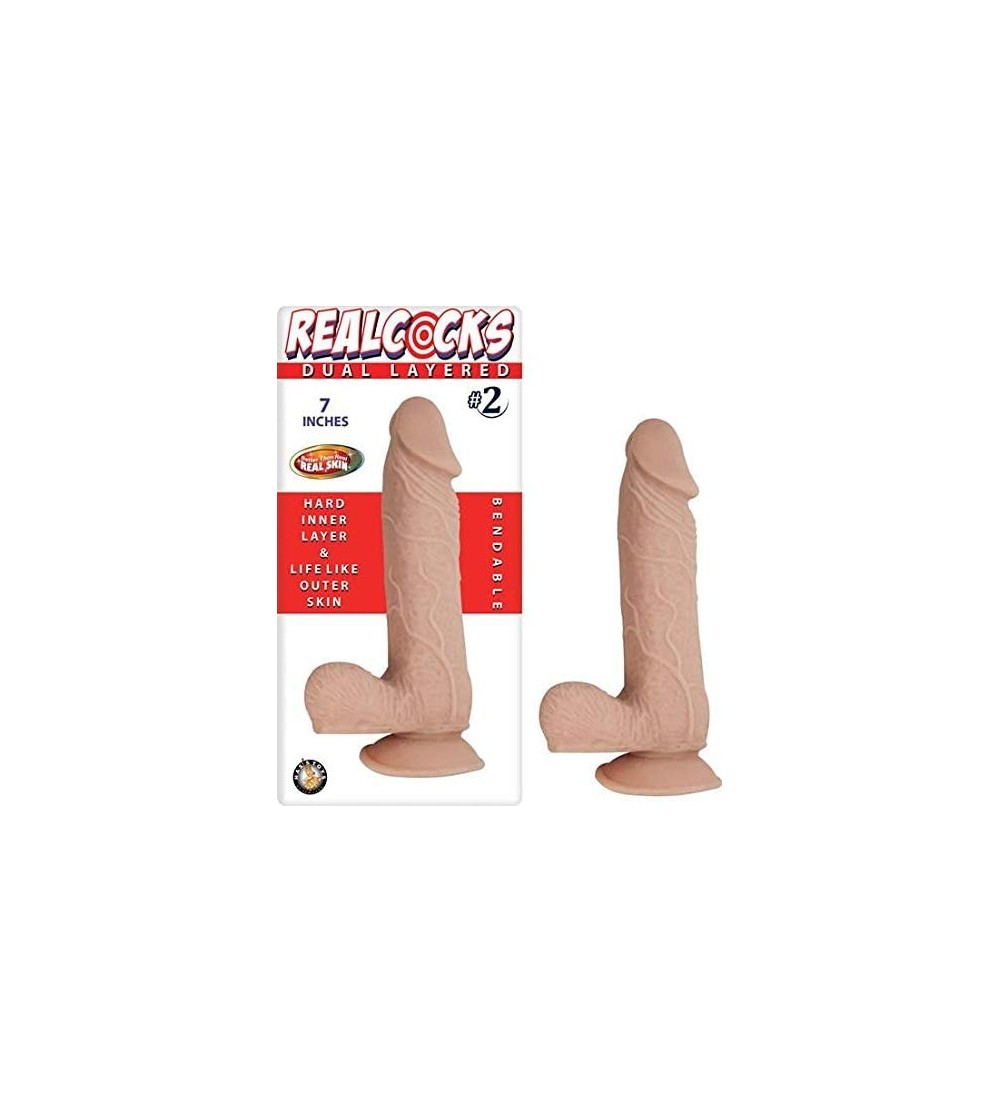 Dildos Real Cocks Dual Layered- No.2 Flesh- 7 Inch - No.2 Flesh - CB18E2U72T2 $29.41