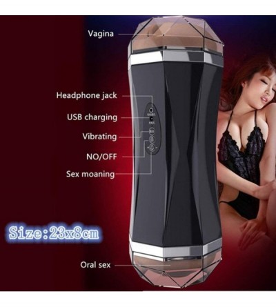 Male Masturbators Manual Control Soft Male Mastubration Cup Male Pleasure Toy for Men Artificial 2 in 1 Real Pussy Male Air-S...