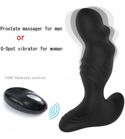 Vibrators Vibrating Prostate Massager Anal Sex Toys-Wireless Rechangeable Waterproof Silicone G-spot and P-spot Vibrator for ...