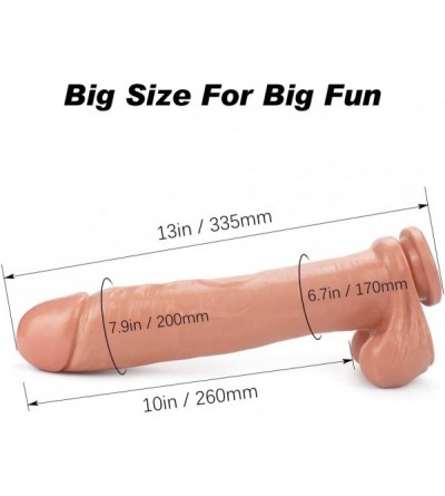 Dildos Realistic G-spot Huge Dildo 13 Inches Fake Penis for Vaginal Anal Stimulation - Lifelike Super Big Cock for Women Solo...