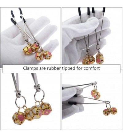 Nipple Toys 1 Pair Nipple Clamps Clip Metal Clamps Decorations Non Piercings Women Body Jewelry Couples Flirting Sexy Toy - C...