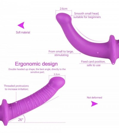 Dildos Strapless Strap On Dillo for Couple- Lesbian Double-Ended Silicone Dildo for Women- Fake Penis Adult Sex Toys for Anal...