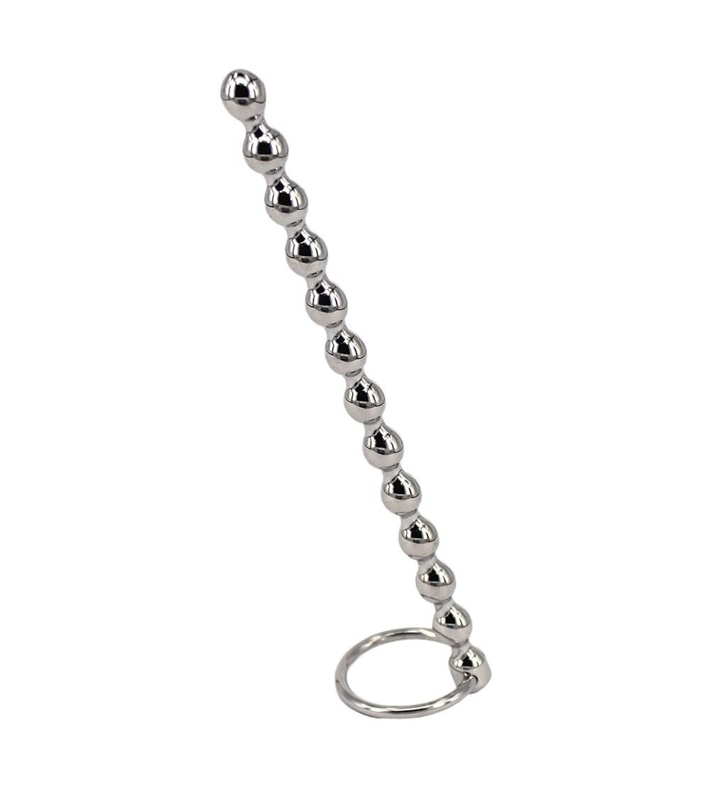 Catheters & Sounds Elite 5.87 Inch Stainless Solid Urethral Sounding Penis Plug- 8.8mm Bead - C812N1D7IOD $26.73