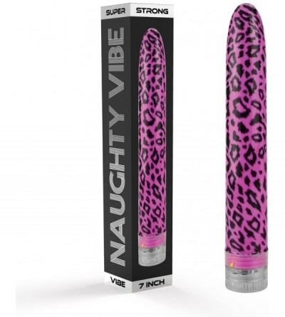 Vibrators Naughty Vibe Bullet 7" Vibrator Massager (Pink Leopard) - Pink Leopard - CJ11RYMWGHT $23.86
