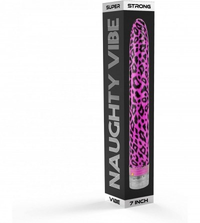 Vibrators Naughty Vibe Bullet 7" Vibrator Massager (Pink Leopard) - Pink Leopard - CJ11RYMWGHT $8.79