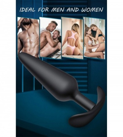 Anal Sex Toys Silicone Anal Plug- Pack of 3 Butt Plugs Training Set for Beginners Advanced Users with Flared Base Prostate Se...