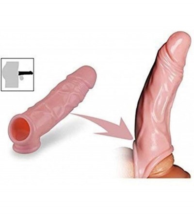 Penis Rings 2020 New Flesh Design Pênňís Sleeve 8 INCH Beautihome Extender Delay éjá-cúlátion Silicone Pênňís Ring C-lītǒrís ...