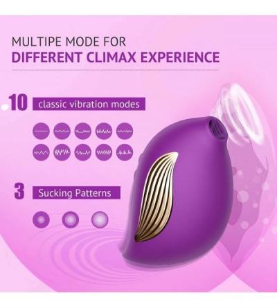 Vibrators 2 in 1 Clitoral Sucking Vibrator for Woman Solo with Clit and Nipple Stimulation- Portable 10 Vibration Patterns Wa...