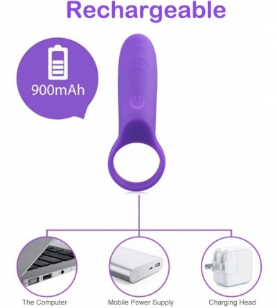 Penis Rings Super Medical Grade Silicone Vibrating Cock Ring 100% Waterproof Portable Rechargeable Extra Enhancing Enjoying- ...