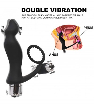 Penis Rings Double Vibrating Cook Ring Silicone Stimulator for Men Couples Adult Six Toys C-õck Rǐngs Sextor Toys - CQ18ZMSUO...