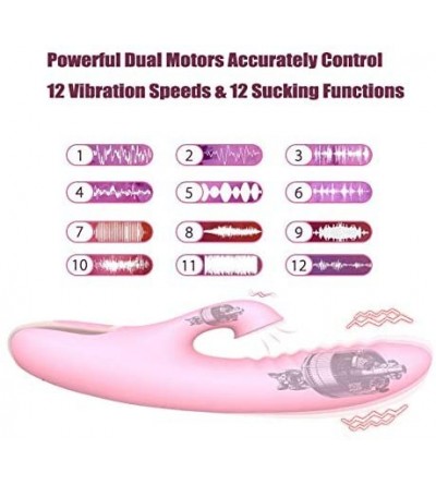 Vibrators Clitoral Sucking Vibrator G-Spot Dildo Vibrators for Women- Upgraded12 Suctions and 12 Vibrations Clitoris G Point ...