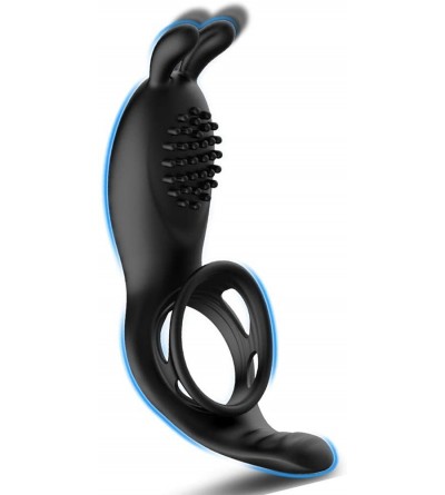 Penis Rings Penis Ring Vibrator with Rabbit Ears 9 Vibration Modes Wireless Remote Control for Couples Play- Rechargeable Men...