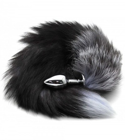 Anal Sex Toys Role Play Fox Tail Butt Plug- Metal Anal Plug of Anal Sex Toy Girl's Skirt Under The Tail (M) - CU18799EYQL $12.86