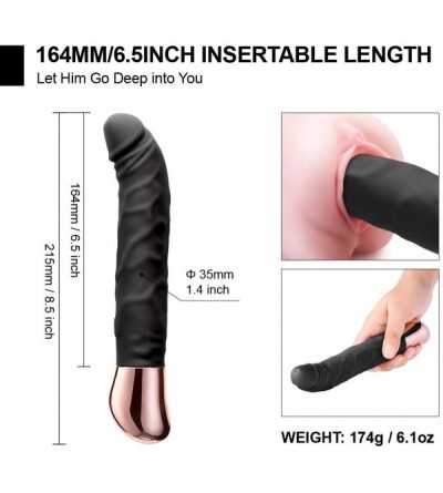 Vibrators Rechargeable Realistic Dildo Vibrator for Women-G-Spot & Clitoral Stimulation with 10 Vibration Modes Adult Sex Toy...