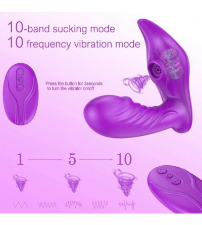 Vibrators Clitoral Sucking Vibrator- Silicone Wearable G Spot Dildo Stimulator with 10 Suctions& Vibrations Modes- Rechargeab...