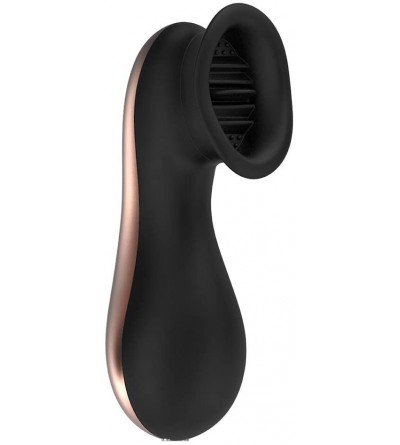 Anal Sex Toys Dreamy Silicone Oral Clitoral Stimulator- Black - Black - CY18GOAMXZ7 $40.53