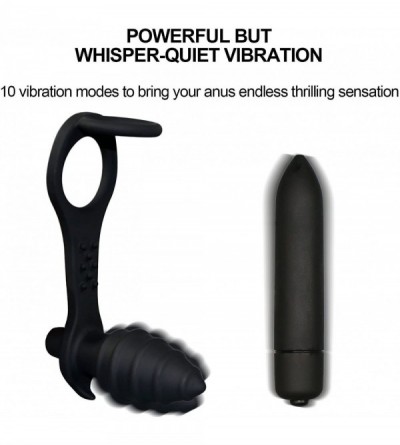 Anal Sex Toys Anal Vibrator 10 Speed Prostate Massager Vibrating Anal Plug Silicone Waterproof Sex Toys - CF12IS97NFL $28.73