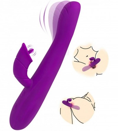 Vibrators G Spot Rabbit Vibrator Adult Sex Toys Bunny Tongue for Clitoris Stimulation-Rechargeable Waterproof Finger Vibrator...