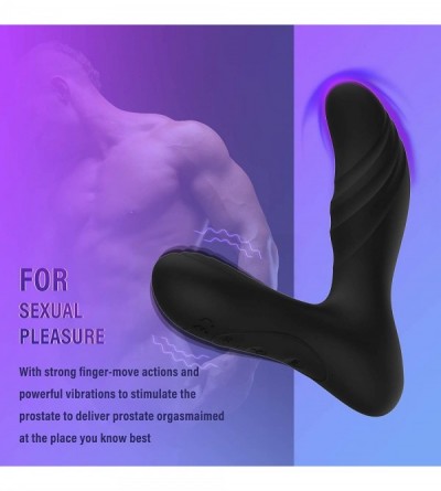 Vibrators Anal Vibrator Prostate Massager with Finger Motion Technology 10 Vibration Modes- Male P Spot Massager G Spot Stimu...