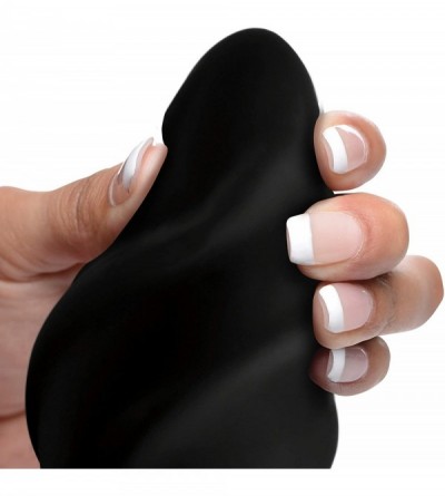 Anal Sex Toys The Driller 10X Swirled Silicone Remote Control Vibrating Butt Plug - CD190RR5K59 $46.14