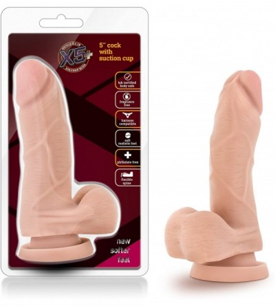 Novelties 5.75" Realistic Small Veiny Dildo - Petite Cock and Balls Dong - Suction Cup Harness Compatible - Sex Toy for Women...