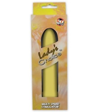 Vibrators Ladys Choice 5 inch Plastic Vibrator - Yellow - CH11HJY6N3P $26.80