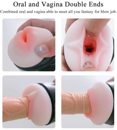Male Masturbators Vibrating Male Masturbator Cup Masturbation Toys Realistic Textured Pocket Vagina Oral Man Masturbation Str...