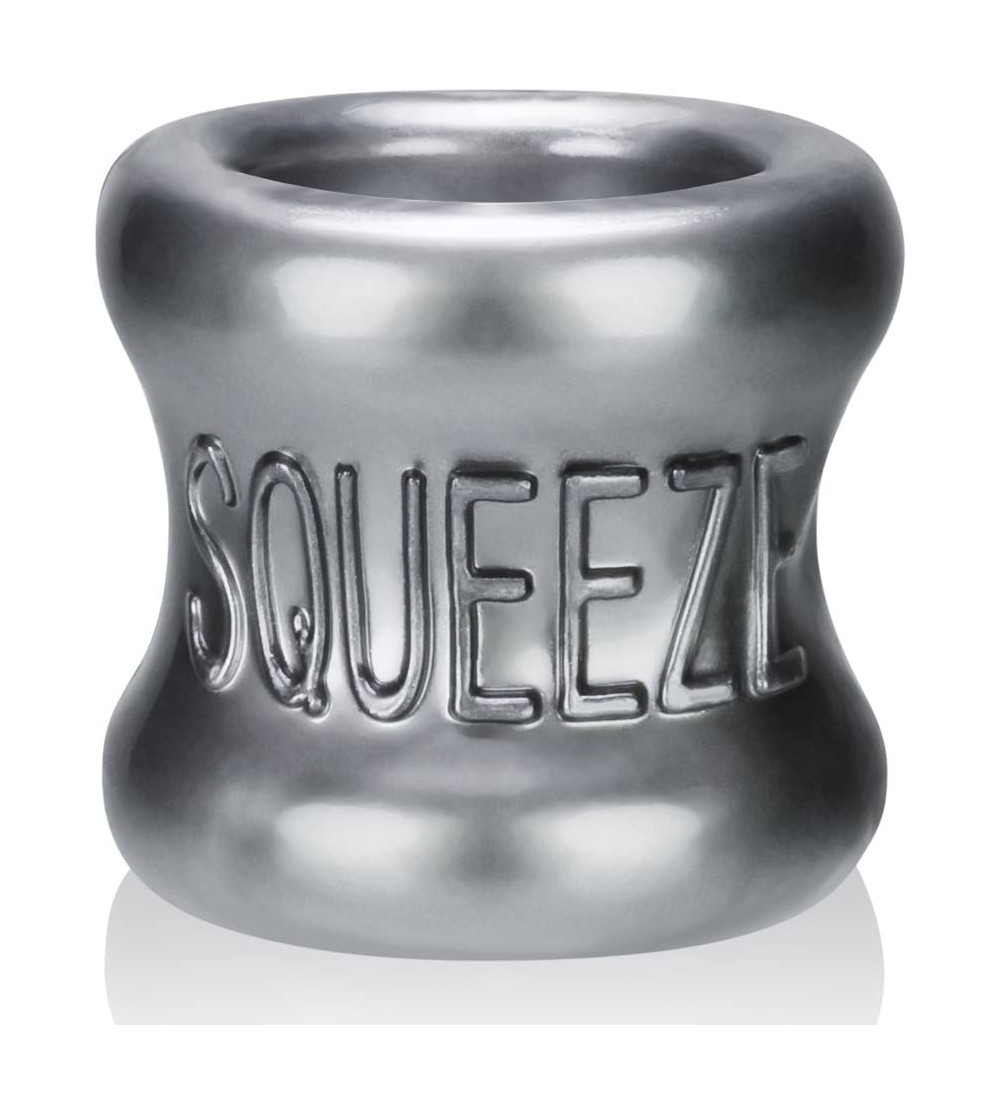 Novelties Squeeze Ballstretcher Scrotum Flex TPR Soft Grip (Silver) - Silver - CY1842MK6ZL $15.40