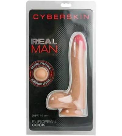 Dildos Realistic Lifelike Dildo with Suction Cup for Hands-free Play Cyberskin Flexible European Cock 5.5 Inch - European Coc...